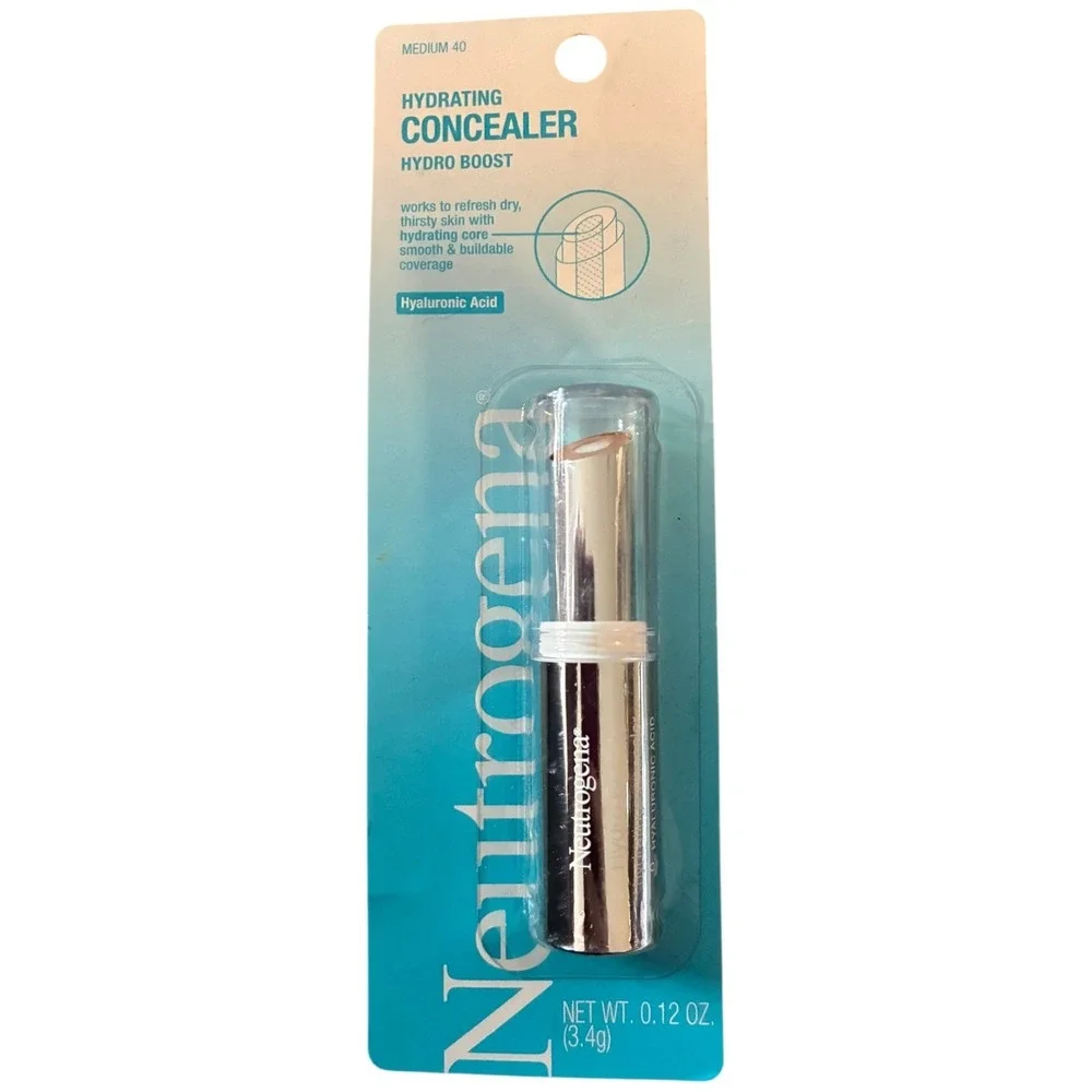 Neutrogena Hydro Boost Hydrating Concealer Hyaluronic 0.12oz Shade Medium‎ 40